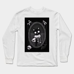 Black Cat Portrait Long Sleeve T-Shirt